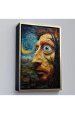 Ahşap Çerçeveli Vincent Van Gogh Tarzı Portre Tablosu-7817