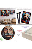 Ahşap Çerçeveli Albert Einstein Tablo-7827