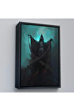 Ahşap Çerçeveli Gizemli Karanlık Ruh Yükseliyor Tablo-7884