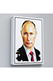 Ahşap Çerçeveli Vladimir Putin - Rusya Devlet Başkanı Tablosu-7958