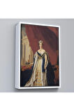 Ahşap Çerçeveli Franz Xaver Winterhalter - Kraliçe Victoria Tablosu - Queen Victoria-8039