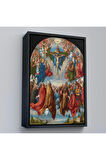 Ahşap Çerçeveli Albrecht Dürer - Üçlü Birliğin Hayranlığı Tablo - Adoration Of The Trinity-8054