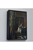 Ahşap Çerçeveli Johannes Vermeer - Katolik İnancının Alegorisi Tablo- Allegory Of The Catholic Faith-8057