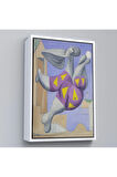 Ahşap Çerçeveli Pablo Picasso - Plaj Topu İle Yıkanıyor Tablosu - Pablo Picasso Bather With Beachball-8076