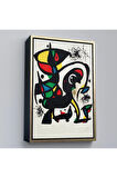 Ahşap Çerçeveli Joan Miro - Acıtmadan Vurun Tablosu-8096