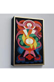 Ahşap Çerçeveli Auguste Herbin - Soyut Sanat Kompozisyon Tablosu-8100
