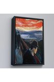 Ahşap Çerçeveli Edvard Munch - Çaresizlik Tablosu - Despair-8108