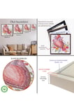 Ahşap Çerçeveli Çiçekli Kalp Tablosu - Kalp Doktoru Hastanesi Hediyesi-8304