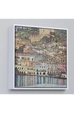 Ahşap Çerçeveli Gustav Klimt Garda Denizi Tablosu - Malcesine Am Gardasee-8344