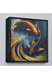 Ahşap Çerçeveli Koi Balığı Tablosu-8346