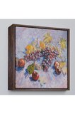 Ahşap Çerçeveli Vincent Van Gogh Üzüm Limon Armut Ve Elmalar Tablo-8360