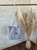 TOTE BAG NAKIŞLI ÇITÇITLI EL VE PLAJ ÇANTASI LAPTOP KİTAP HAVLU SIĞACAK BOYUTTADIR.