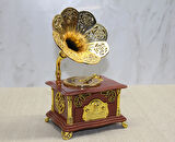 Gramofon Müzik Kutusu Kahverengi