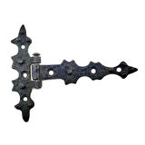 Antika Tarz Dekoratif Pirinç Yıldız Kuyruklu Menteşe - 85x110 mm, Oksit