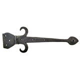 Antika Tarz Dekoratif Pirinç Kuyruklu Çanak Menteşe - 137x390 mm, Oksit