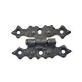 Antika Tarz Dekoratif Pirinç Yıldız Menteşe - 63x36 mm, Oksit