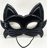 Siyah Renk Kumaş Malzemeden İmal Eva Kedi Maskesi 19x15 cm