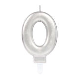0 Rakam Mum Gümüş Renk