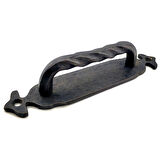 Antika Tarz Dekoratif Pirinç Burgulu Çekme Kol - 148x33 Mm, Oksit