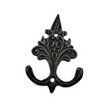 Antika Tarz Dekoratif Pirinç Çam Figürlü Askı - 98x57 Mm, Oksit