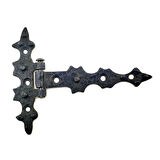 Antika Tarz Dekoratif Pirinç Yıldız Kuyruklu Menteşe - 85x110 Mm, Oksit