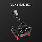 Gidon Bağlantılı 360° Derece Ayarlanabilir 3.5”-7.2” Uyumlu Motosiklet Bisiklet Telefon Tutucu