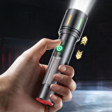 Gold Police Gp-212 Şarjlı Metal El Feneri | 1000 Lümen Polis Feneri Çakarlı