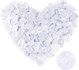 Beyaz Renk Gül Yaprağı Şekilli Konfeti 10 Paket 1000 Adet