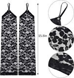 Parmak Askılı Zarif Gece Şıklığı Dantel Eldiven 40 Cm