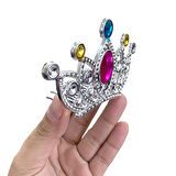 Gümüş Renk Taraklı Model Prenses Kraliçe Tacı 2 No 12x7 Cm