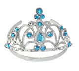 Mavi Taşlı Elsa Çocuk Tacı Prenses Tacı Kraliçe Tacı 16x14 Cm