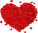 Kırmızı Renk Gül Yaprağı Şekilli Konfeti – 10 Paket 1000 Adet