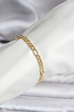 14K Gold Renk Kaplama Lazerli Zincir Model CM Kadın Bileklik