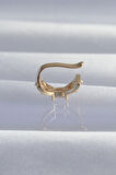 Pirinç Gold Renk Zirkon Taş Kaplama Earcuff Küpe