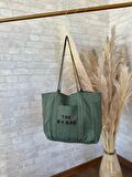 TOTE BAG NAKIŞLI ÇITÇITLI EL VE PLAJ ÇANTASI LAPTOP KİTAP HAVLU SIĞACAK BOYUTTADIR.