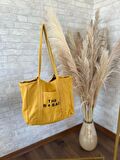 TOTE BAG NAKIŞLI ÇITÇITLI EL VE PLAJ ÇANTASI LAPTOP KİTAP HAVLU SIĞACAK BOYUTTADIR.