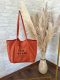 TOTE BAG NAKIŞLI ÇITÇITLI EL VE PLAJ ÇANTASI LAPTOP KİTAP HAVLU SIĞACAK BOYUTTADIR.