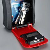 Kırmızı Şifreli Güvenlik Kasası | Anahtar ve Eşya Saklama Kutusu Dış Mekan Dayanıklı