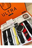 Watch Ultra 7 Kordonlu Koruma Kılıfı Hediyeli 49mm Watch 9 Ultra Akıllı Saat Görüşme Asistan