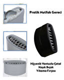 Pratik Mutfak Gereci, Hijyenik Vantuzlu Çatal Kaşık Bıçak Yıkama Fırçası (Çift Fırçalı)
