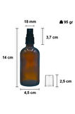 4 Adet 100 ml Amber Kapaklı Siyah Sprey 100 Cc Fısfıs Kolonya Dezenfektan Kahverengi Cam Şişe