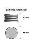 12 Adet Şeffaf Cam Shot Şişesi Sızdırmaz Gümüş Metal Kapaklı Hediyelik Koku Süs Çok Amaçlı Şişe 50ml