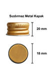 6 Adet Şeffaf Cam Shot Şişesi Sızdırmaz Gold Metal Kapaklı Kolonya Koku Süs Çok Amaçlı Şişe 100ml