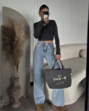 TUA MODA  Yıkamalı Crop 