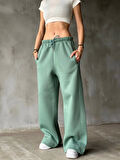 TUA MODA Palazzo Bol Paça Eşofman Pantolon - Yeşil