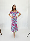 TUA MODA 6410 ELBİSE-PEMBE