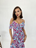 TUA MODA 6410 ELBİSE-PEMBE