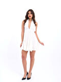 TUA MODA 6891 ELBİSE-BEYAZ
