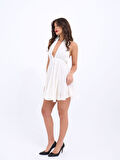 TUA MODA 6891 ELBİSE-BEYAZ