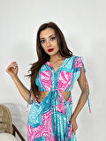 TUA MODA 6592 ELBİSE-MAVİ